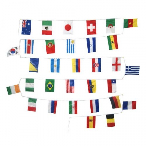 ASS Outdoor - Wimpelkette mit 32 Länder-Fahnen